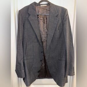 Yves Saint Laurent Men’s Vintage Charcoal Blazer 100% Wool Made in France